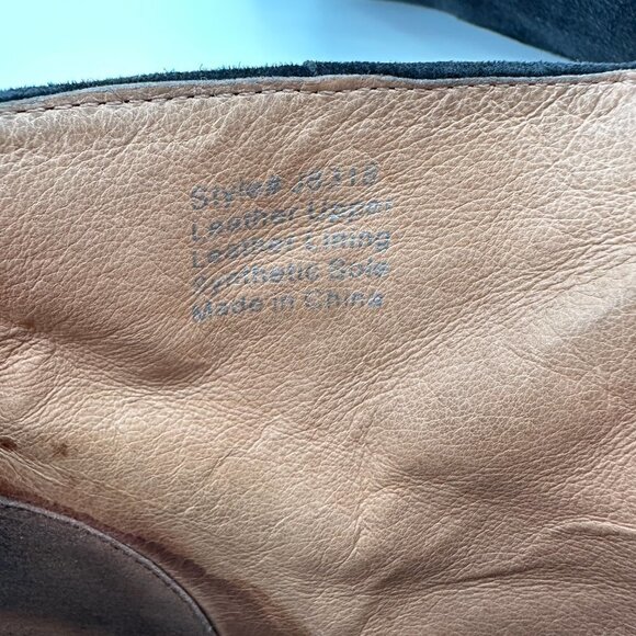 Madewell Black Suede Jada Chunky Block Heel Leather Boho Classic 7.5 Ankle Boot - Picture 6 of 9